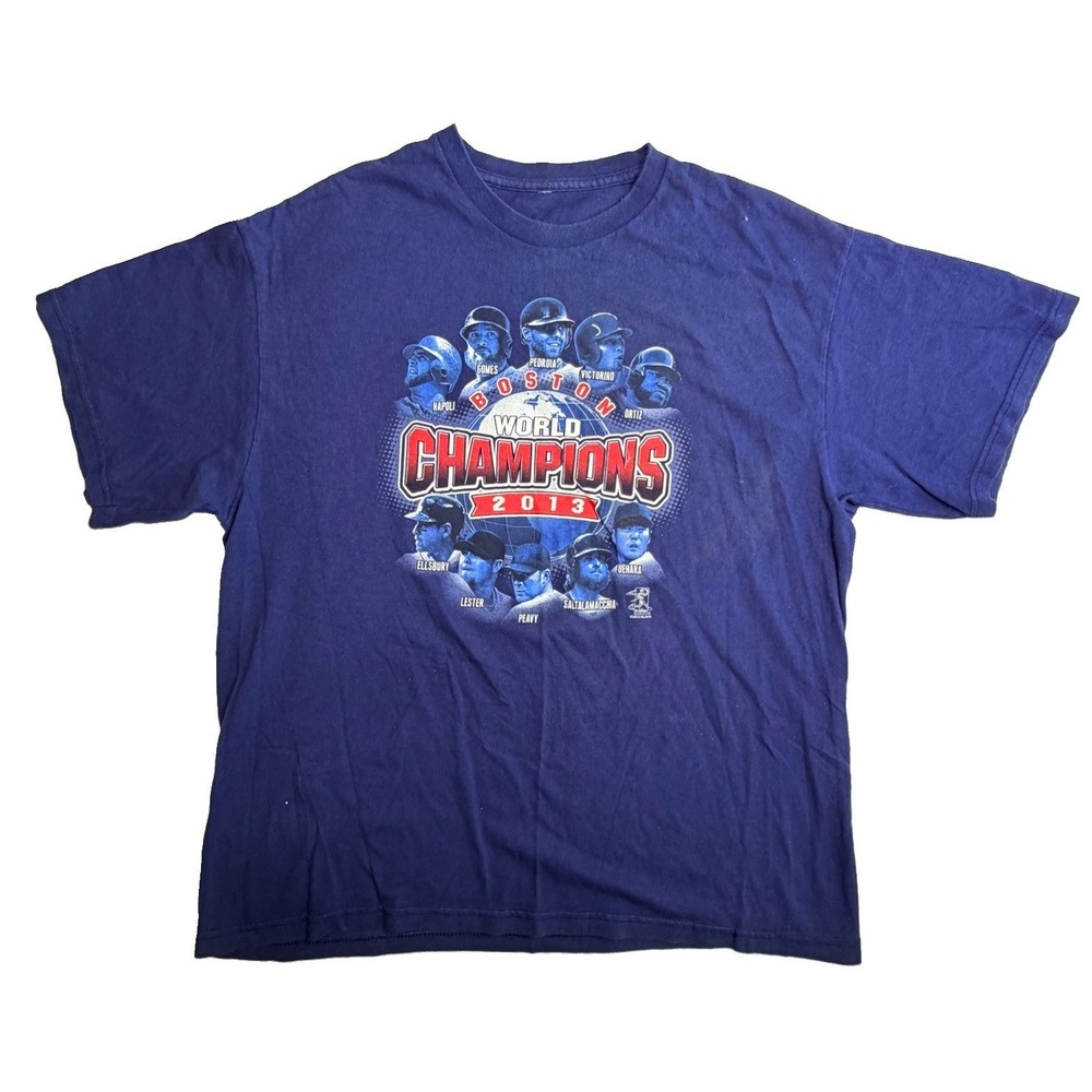 2013 Boston Red Sox World Series Champions T-Shirt Men's XL Blue MLB Players